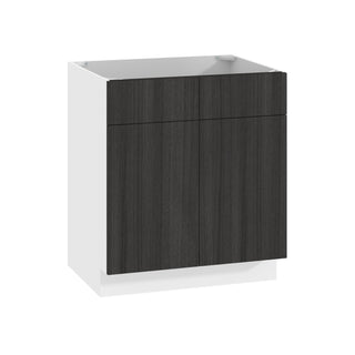 Frameless Oak Shade - 30"W Sink Base Cabinet