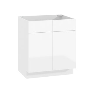 Frameless High-Glossy White - 30"W Sink Base Cabinet