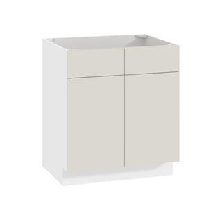 Frameless Matte Ivory - 30"W Sink Base Cabinet