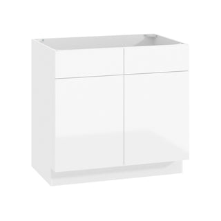 Frameless High-Glossy White - 36"W Sink Base Cabinet