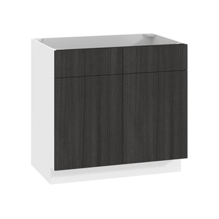 Frameless Oak Shade - 36"W Sink Base Cabinet
