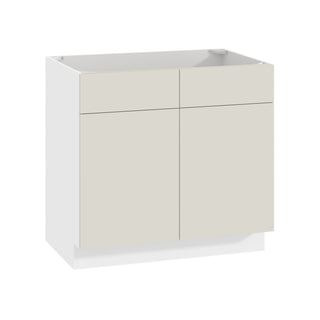 Frameless Matte Ivory - 36"W Sink Base Cabinet