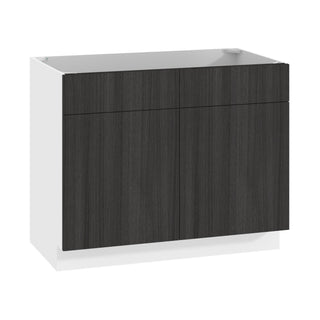 Frameless Oak Shade - 42"W Sink Base Cabinet