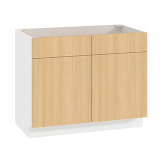 Frameless Oak Blonde - 42"W Sink Base Cabinet