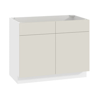 Frameless Matte Ivory - 42"W Sink Base Cabinet