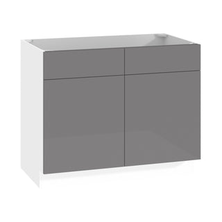 Frameless High-Glossy Gray - 42"W Sink Base Cabinet