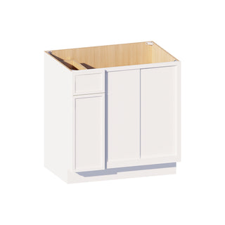 Slim Dove White - 33"W Blind Corner Base Cabinet