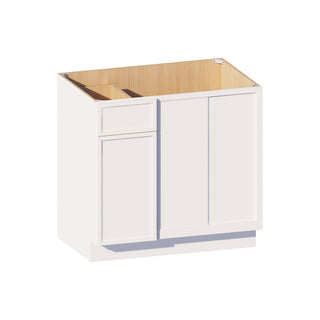 Slim Dove White - 36"W Blind Corner Base Cabinet