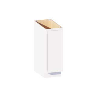 Slim Dove White - 12"W Full-Height Door Base Cabinet