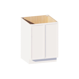 Slim Dove White - 24"W Full-Height Door Base Cabinet
