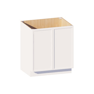 Slim Dove White - 30"W Full-Height Door Base Cabinet