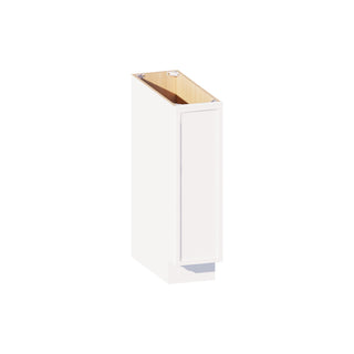 Slim Dove White - 09"W Full-Height Door Base Cabinet