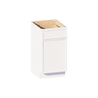 Slim Dove White - 18"W Trash Pull-Out Base Cabinet