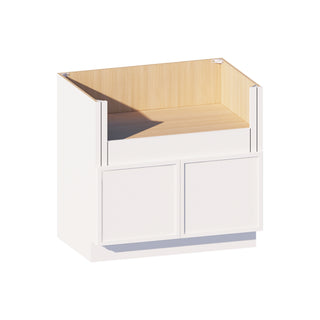 Slim Dove White - 36"W Farmhouse Sink Base Cabinet