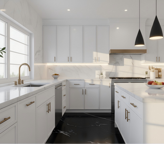 Slim Dove White - 33"W × 96"H Tall Oven Cabinet