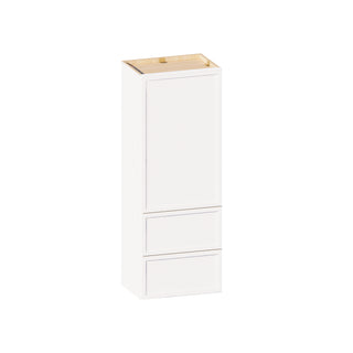 Slim Dove White - 18"W × 48"H Drawer Wall Cabinet