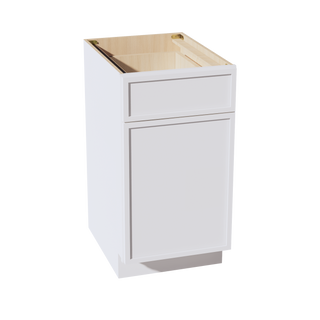 SF-B18TR: Frost White Slim Shaker 18" 1 Drawer Trash Pull Out Base Cabinet