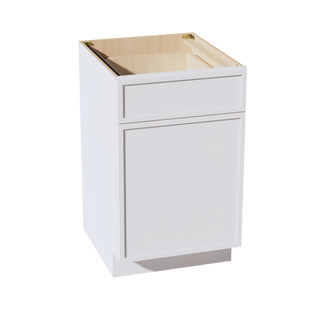 SF-B21: Frost White Slim Shaker 21" 1 Drawer 1 Door Standard Base Cabinet