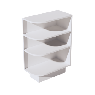 SF-BES12R: Frost White Slim Shaker 12" 4 Shelves End Shelf Corner Base Cabinets (Right Open)