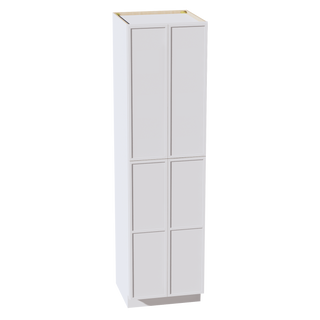 SF-TP2490: Frost White Slim Shaker 24"W x 90"H x 24"D 4 Door & 5 Shelves Tall Shelf Pantry Cabinets