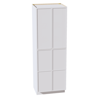 SF-TP3090: Frost White Slim Shaker 30"W x 90"H x 24"D 4 Door & 5 Shelves Tall Shelf Pantry Cabinets