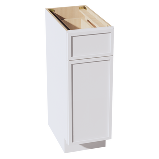 SF-VB1221: Frost White Slim Shaker 12"W x 34-1/2"H x 21"D 1 Door & 1 Drawer Single Door Vanity Base Cabinets