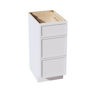 SF-VDB1521: Frost White Slim Shaker 15"W x 34-1/2"H x 21"D  3 Drawers Vanity Base Cabinets