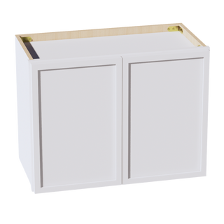 SF-W2418: Frost White Slim Shaker 24"W x 18"H 2 Doors Standard Wall Bridge Cabinet