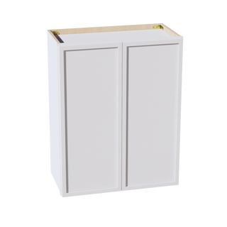 SF-W2430: Frost White Slim Shaker 24"W x 30"H 2 Doors & 2 Shelves Standard Wall Cabinet