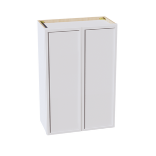 SF-W2436: Frost White Slim Shaker 24"W x 36"H 2 Doors & 2 Shelves Standard Wall Cabinet