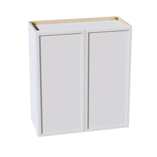 SF-W2730: Frost White Slim Shaker 27"W x 30"H 2 Doors & 2 Shelves Standard Wall Cabinet