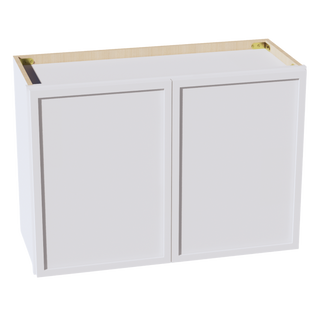 SF-W3021: Frost White Slim Shaker 30"W x 21"H 2 Doors Standard Wall Bridge Cabinet