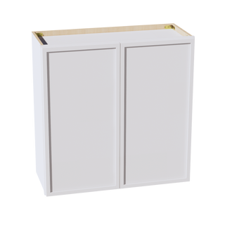 SF-W3030: Frost White Slim Shaker 30"W x 30"H 2 Doors & 2 Shelves Standard Wall Cabinet