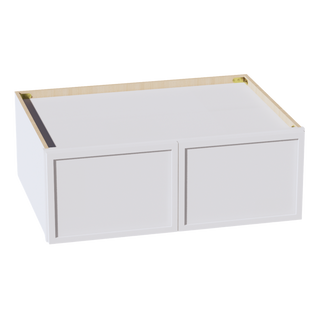 SF-W331224: Frost White Slim Shaker 33"W x 12"H x 24"D 2 Doors Standard Bridge Wall Cabinet