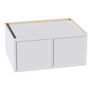 SF-W331524: Frost White Slim Shaker 33"W x 15"H x 24"D 2 Doors Standard Bridge Wall Cabinet