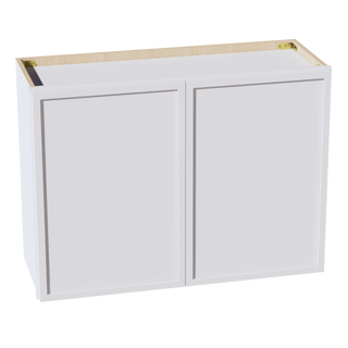 SF-W3324: Frost White Slim Shaker 33"W x 24"H 2 Doors Standard Wall Bridge Cabinet