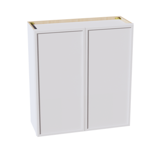 SF-W3336: Frost White Slim Shaker 33"W x 36"H 2 Doors & 2 Shelves Standard Wall Cabinet