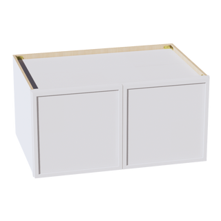 SF-W361824: Frost White Slim Shaker 36"W x 18"H x 24"D 2 Doors Standard Bridge Wall Cabinet