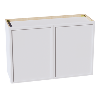 SF-W3624: Frost White Slim Shaker 36"W x 24"H 2 Doors Standard Wall Bridge Cabinet