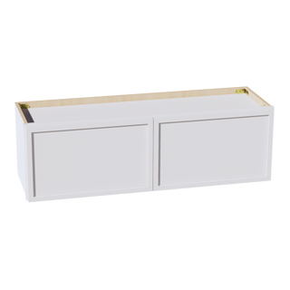 SF-W3912: Frost White Slim Shaker 39"W x 12"H 2 Doors Standard Wall Bridge Cabinet