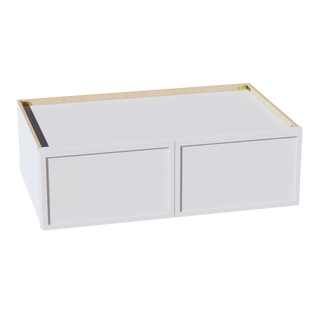 SF-W391224: Frost White Slim Shaker 39"W x 12"H x 24"D 2 Doors Standard Bridge Wall Cabinet