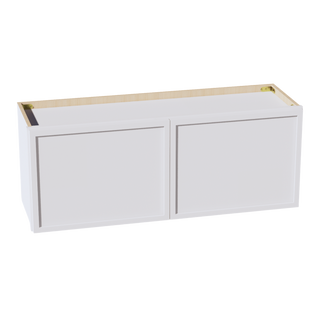 SF-W3915: Frost White Slim Shaker 39"W x 15"H 2 Doors Standard Wall Bridge Cabinet