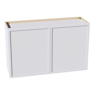 SF-W3924: Frost White Slim Shaker 39"W x 24"H 2 Doors Standard Wall Bridge Cabinet