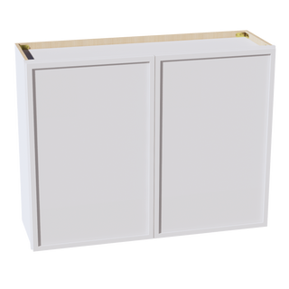 SF-W3930: Frost White Slim Shaker 39"W x 30"H 2 Doors & 2 Shelves Standard Wall Cabinet