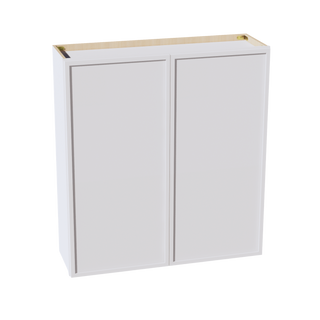 SF-W3942: Frost White Slim Shaker 39"W x 42"H 2 Doors & 3 Shelves Standard Wall Cabinet