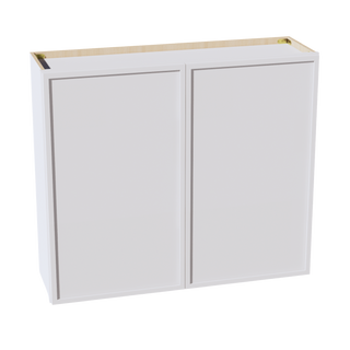 SF-W4236: Frost White Slim Shaker 42"W x 36"H 2 Doors & 2 Shelves Standard Wall Cabinet