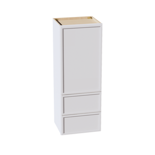 SF-WD1848: Frost White Slim Shaker 18"W x 48"H 1 Door & 2 Drawers Special Wall Cabinet