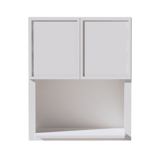 SF-WM3036: Frost White Slim Shaker 30"W x 36"H 2 Doors Wall Built-in Microwave Cabinets