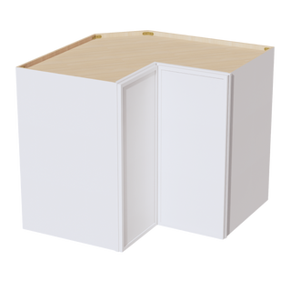 SF-WPC2436: Frost White Slim Shaker 24"W x 36"H 1 Door & 2 Shelves Pie Cut Wall Corner Cabinet