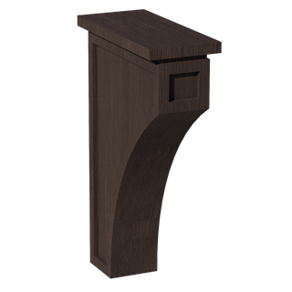 SM-CMCB: Mocha Brown Slim Shaker 3-1/2"W x 12-1/4"H x 08"D Extra Large Corbel